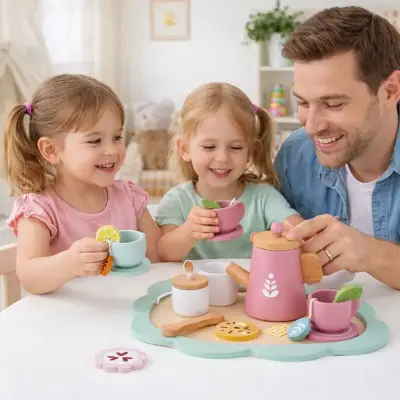 Set De Té De Madera Juguete Para Niños 21 Piezas - miniatura 1