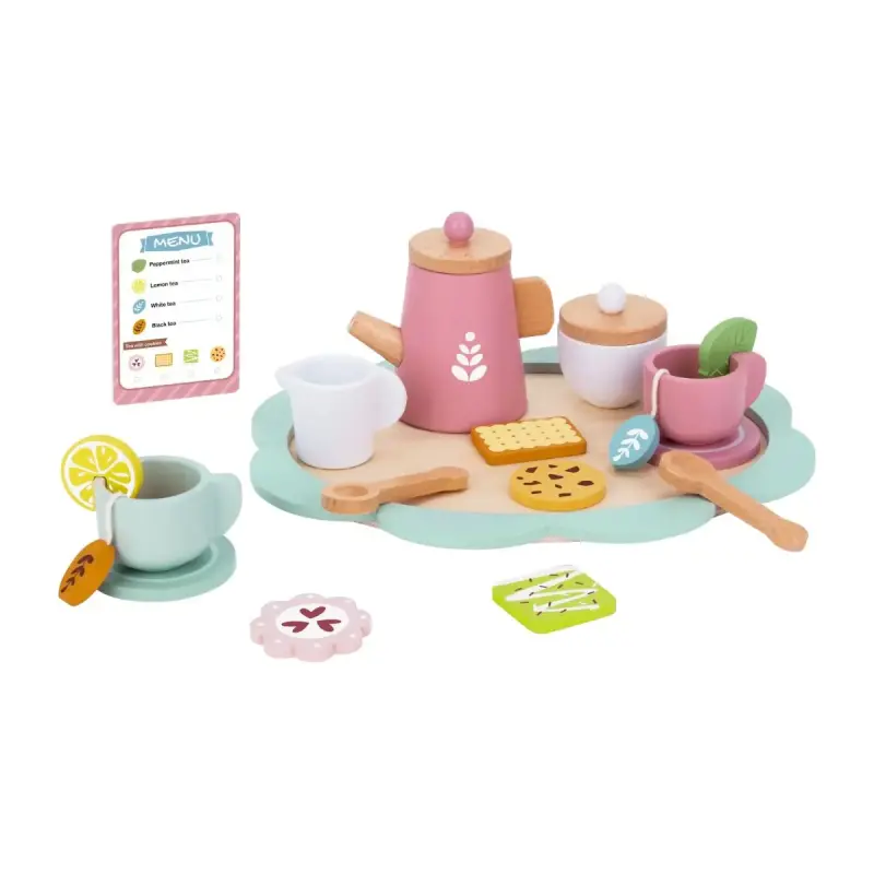 Set De Té De Madera Juguete Para Niños 21 Piezas - 2