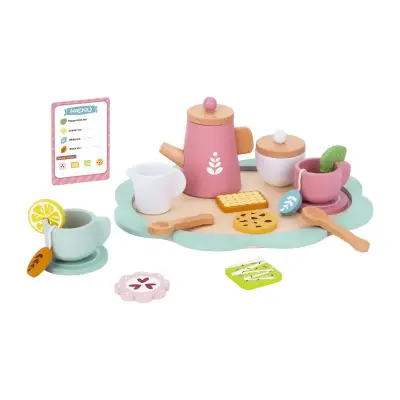 Set De Té De Madera Juguete Para Niños 21 Piezas - miniatura 2