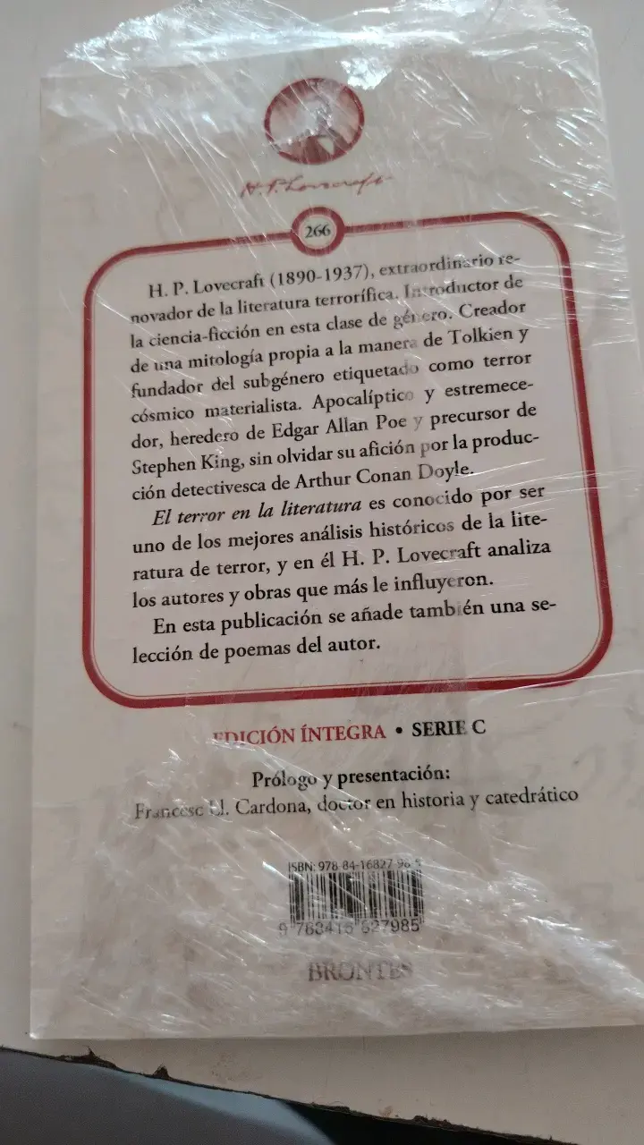 Libro 'El terror en la literatura' de H.P. Lovecraft - 2