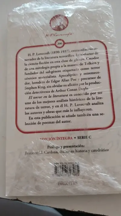 Libro 'El terror en la literatura' de H.P. Lovecraft - miniatura 2