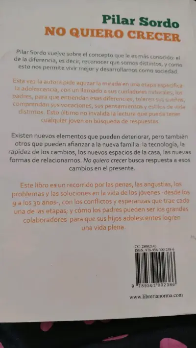 Libro 'No Quiero Crecer' de Pilar Sordo - miniatura 2
