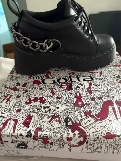 Zapatos de plataforma negros con cadena Gotta - miniatura 2
