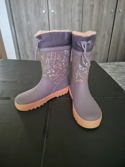 Botas de lluvia para niños con forro cálido - miniatura 1
