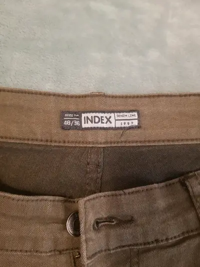 Jeans Skinny Beige para Hombre Marca Index - miniatura 2
