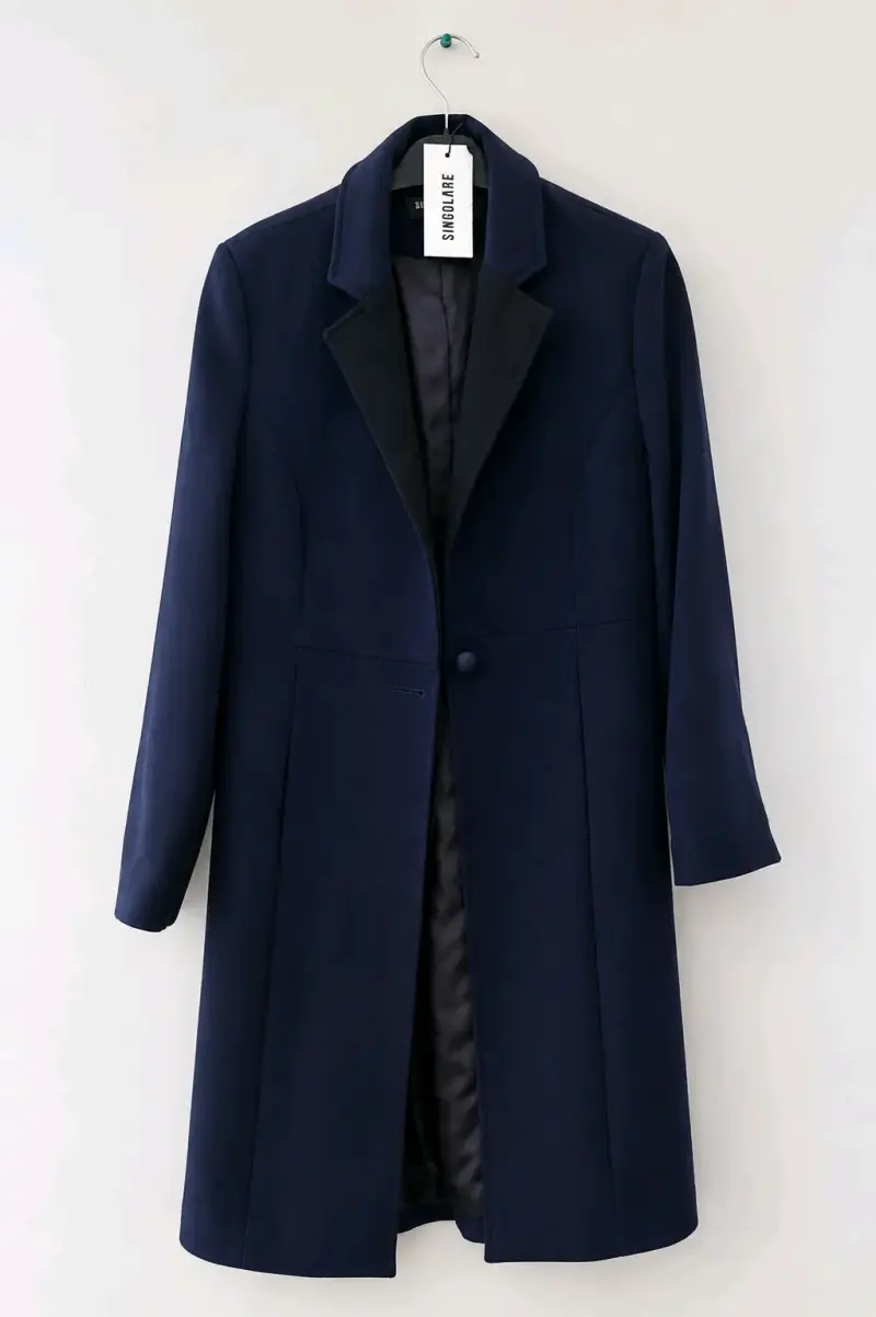 Abrigo azul marino elegante Sinclaire