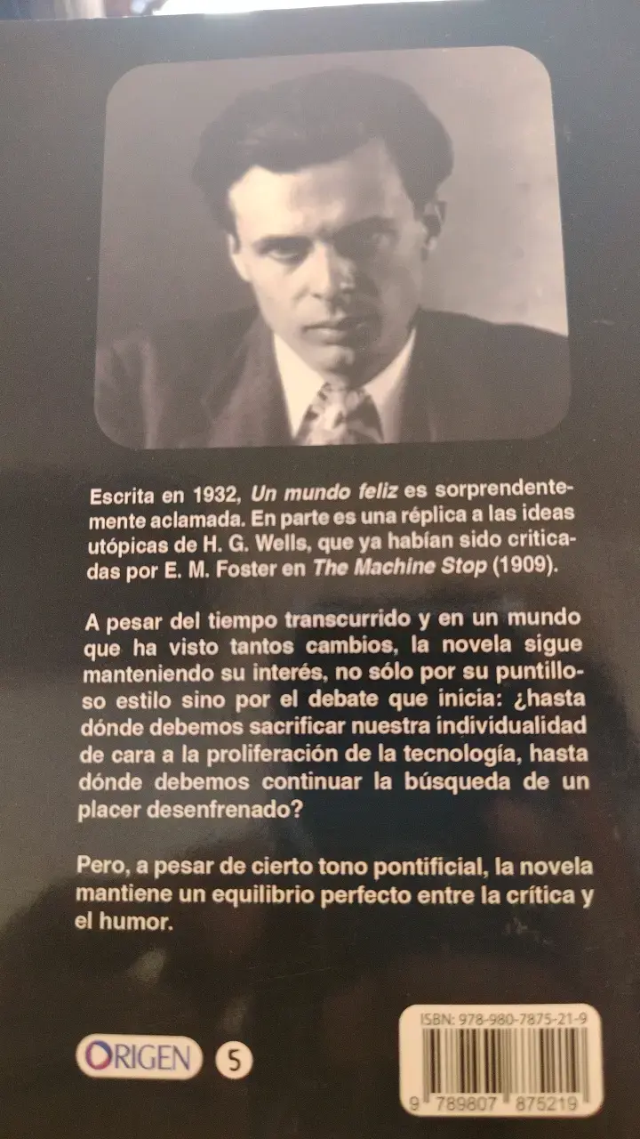 Libro 'Un Mundo Feliz' de Aldous Huxley - 2