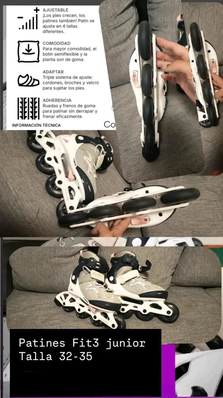 Patines ajustables Fit3 junior talla 32-35