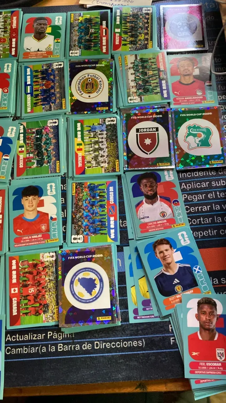 Lote láminas Panini Copa Mundial 2026 - 3