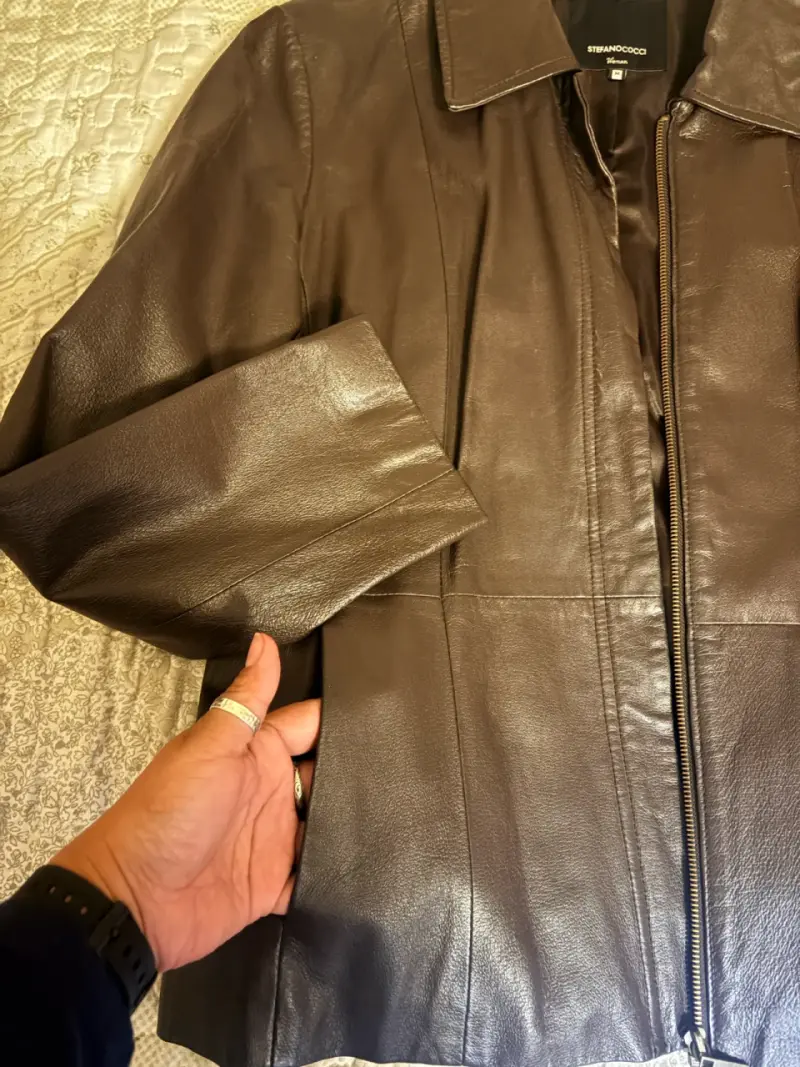 Chaqueta de cuero marrón - 2