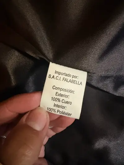 Chaqueta de cuero marrón - miniatura 3