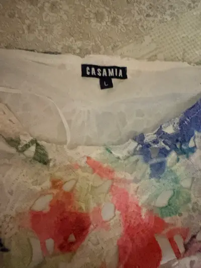 Blusa de encaje multicolor Casamia talla L - miniatura 3