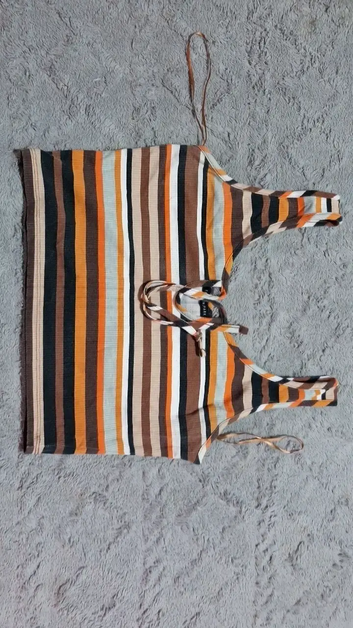 Top de tirantes a rayas multicolor