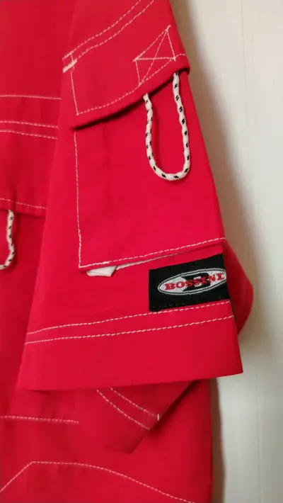 Camisa roja de hombre Bossini con bolsillos - miniatura 2