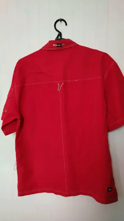Camisa roja de hombre Bossini con bolsillos - miniatura 4
