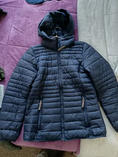 Chaqueta acolchada azul con capucha Esprit - miniatura 1
