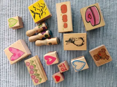 Set de timbres de goma americanos - miniatura 1