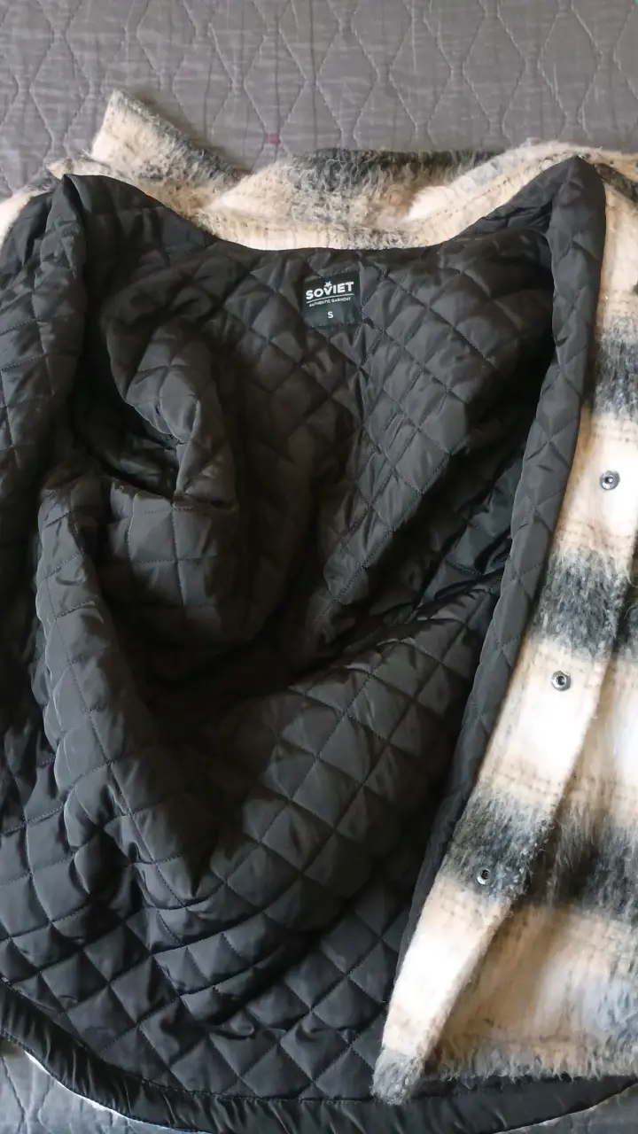 Chaqueta de invierno a cuadros Soviet talla S - 3