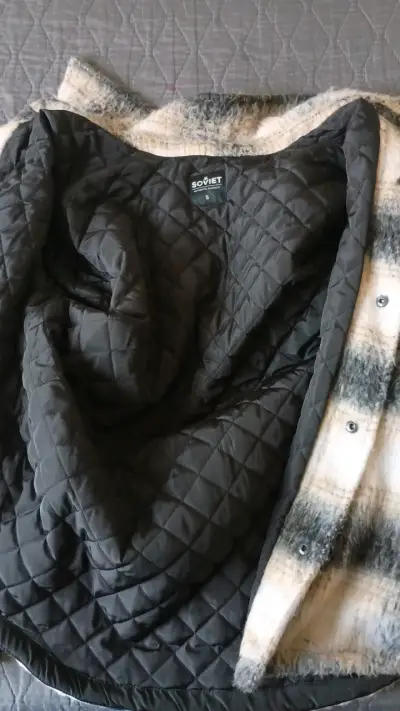 Chaqueta de invierno a cuadros Soviet talla S - miniatura 3