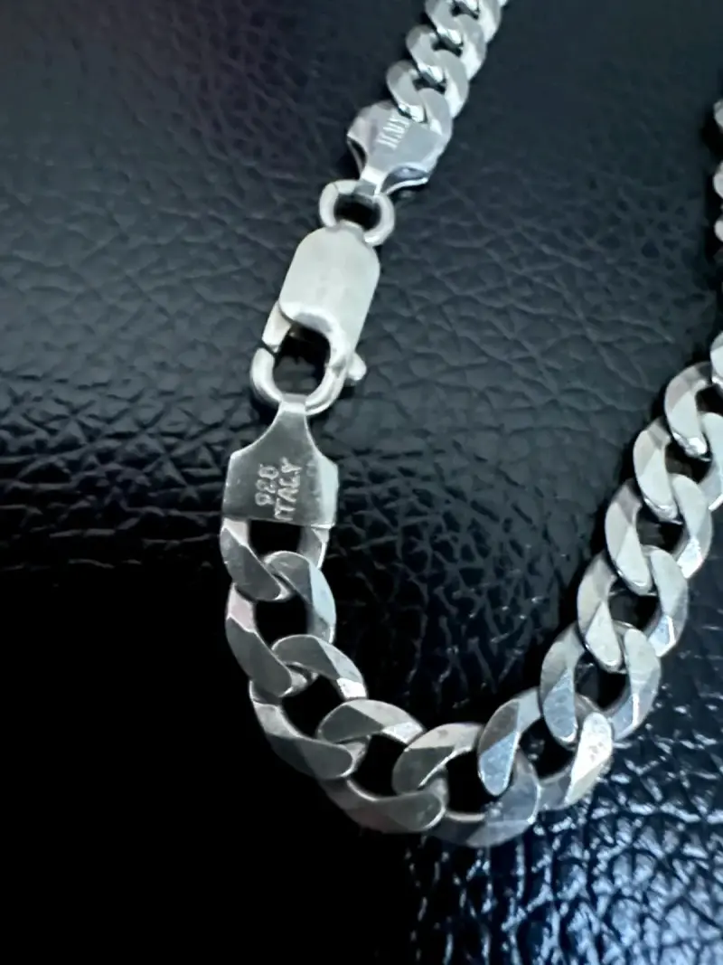 Cadena de plata 925 con dije de cruz - 1