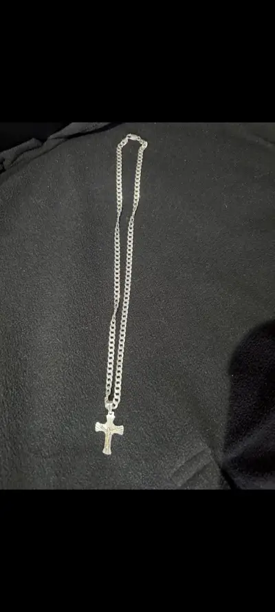 Cadena de plata 925 con dije de cruz - miniatura 4