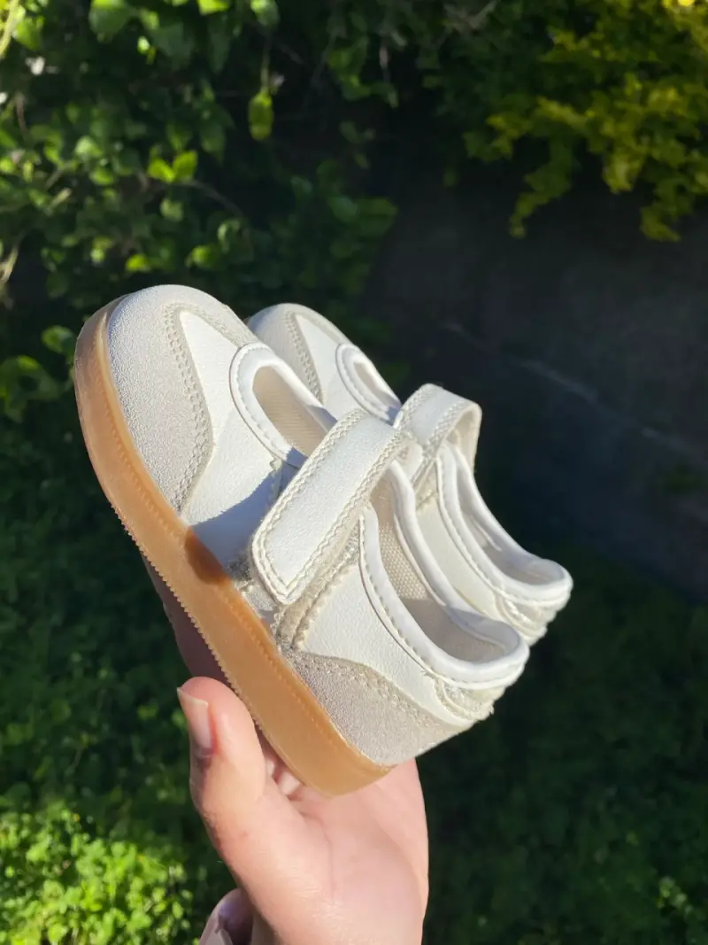 Zapatos de bebé blancos con velcro Colloky n22 - 3
