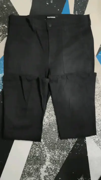Pantalones negros acampanados Express - miniatura 2