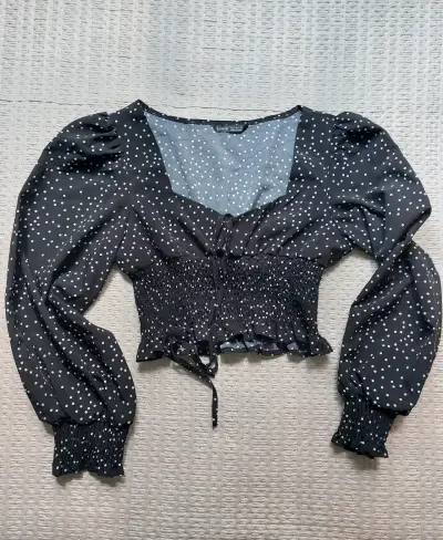 Blusa de lunares Shein manga larga - miniatura 1