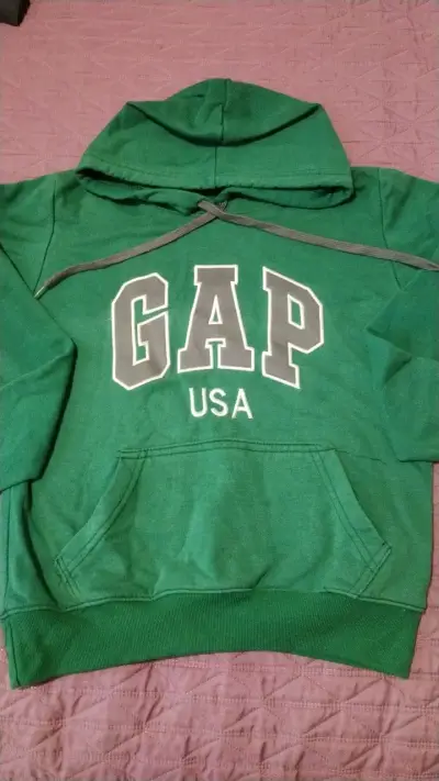 Polerón con capucha verde GAP USA - miniatura 1