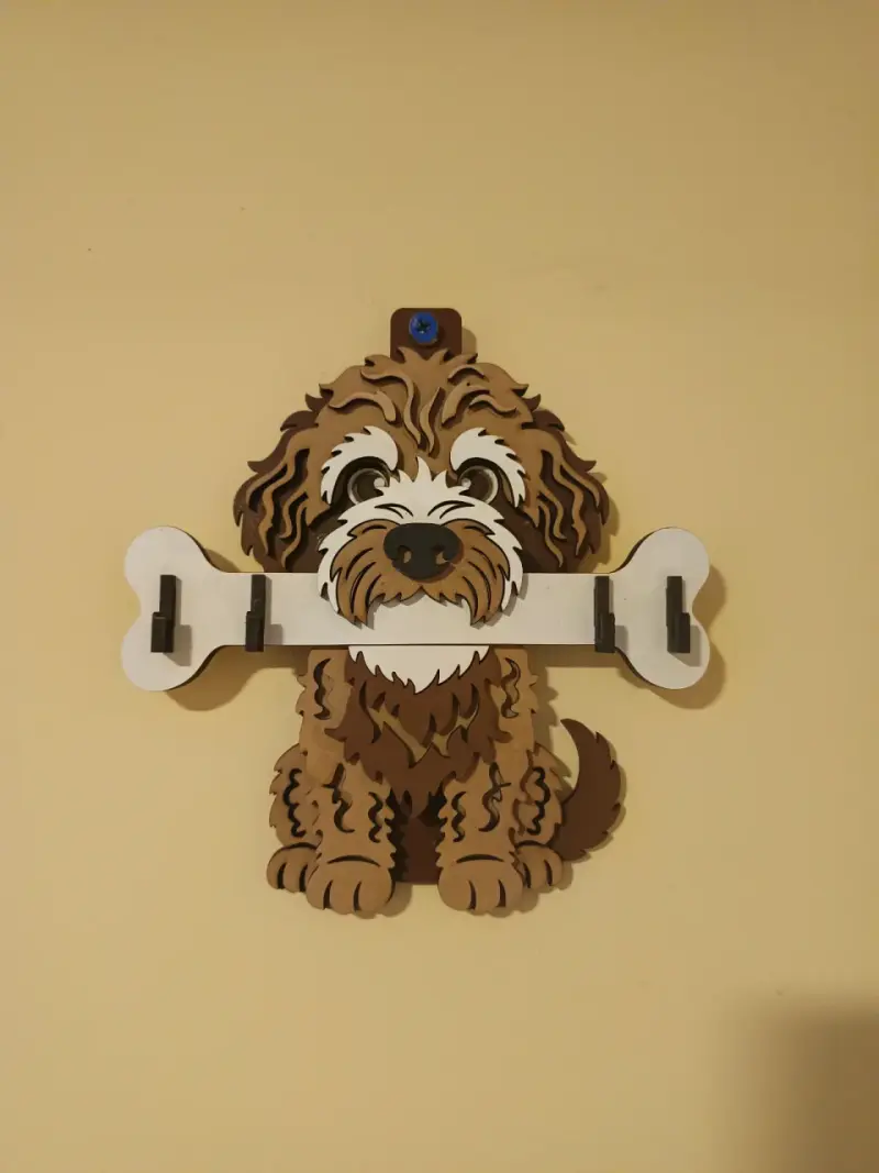 Perchero de pared con diseño de perro - 3
