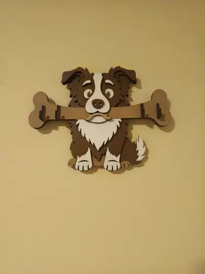 Perchero de pared con diseño de perro - miniatura 4