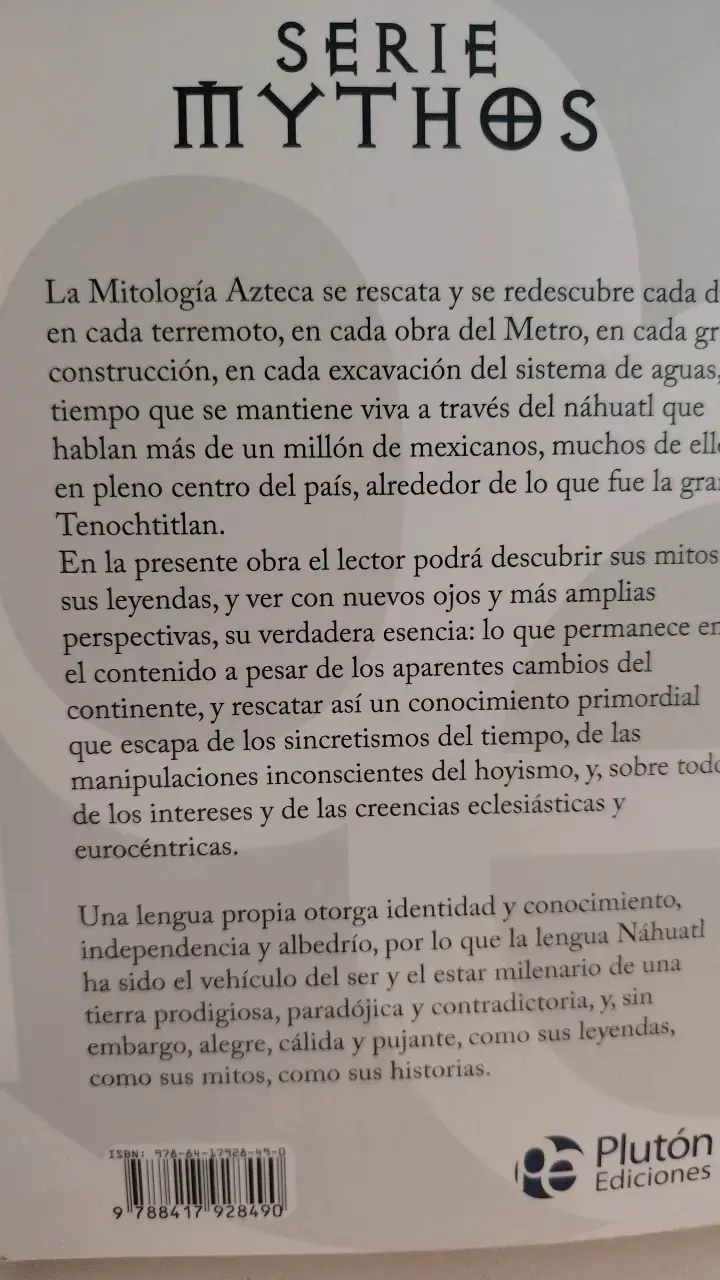 Libro Mitología Azteca de Javier Tupía - 2
