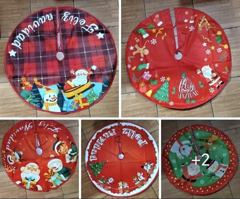 Faldas de árbol de Navidad con diseños festivos