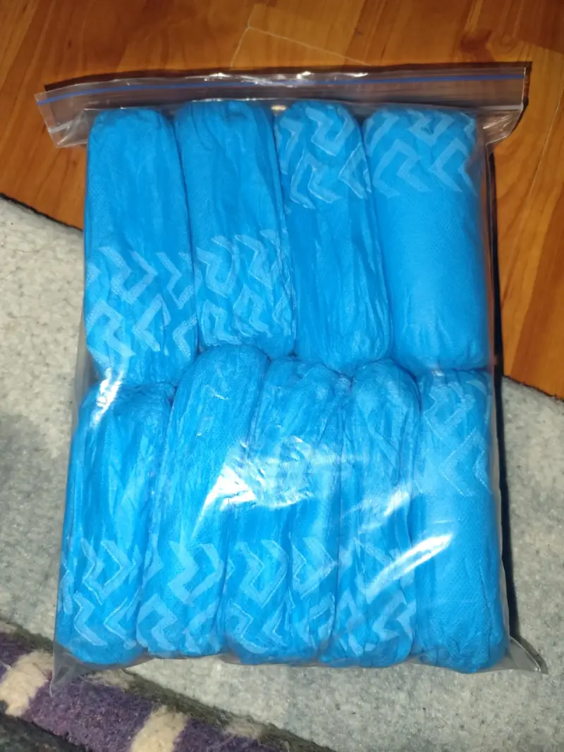 Cubrezapatos desechables azules paquete de 10 - 2
