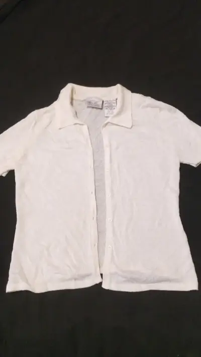Blusa de punto abierta color marfil Athalie Lee - miniatura 1