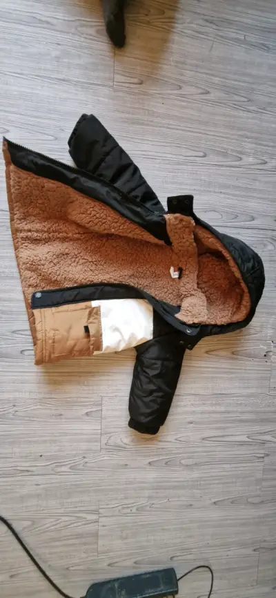 Chaqueta para bebé negra y azul 12 meses - miniatura 2