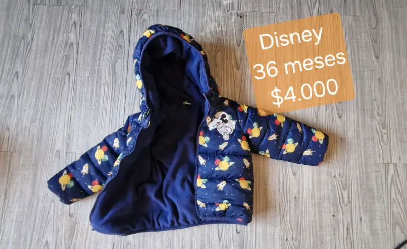 Chaqueta infantil Disney con capucha azul - 3