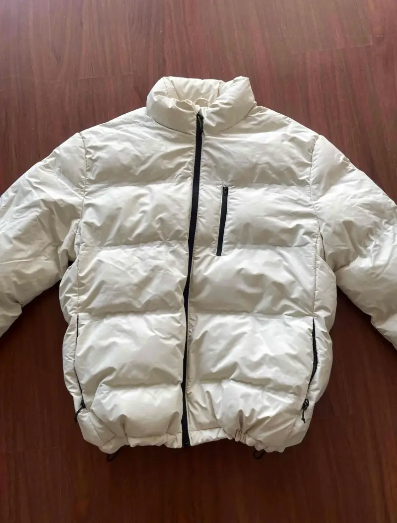 Chaqueta L puffer beige H&M NUEVA - 1