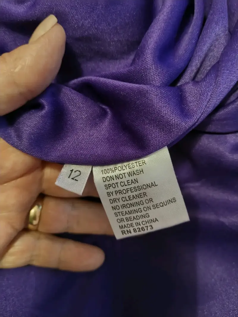 Vestido de noche largo morado con lentejuelas - 6