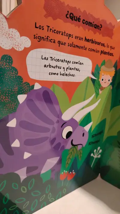 Libro infantil interactivo Triceratops - miniatura 2