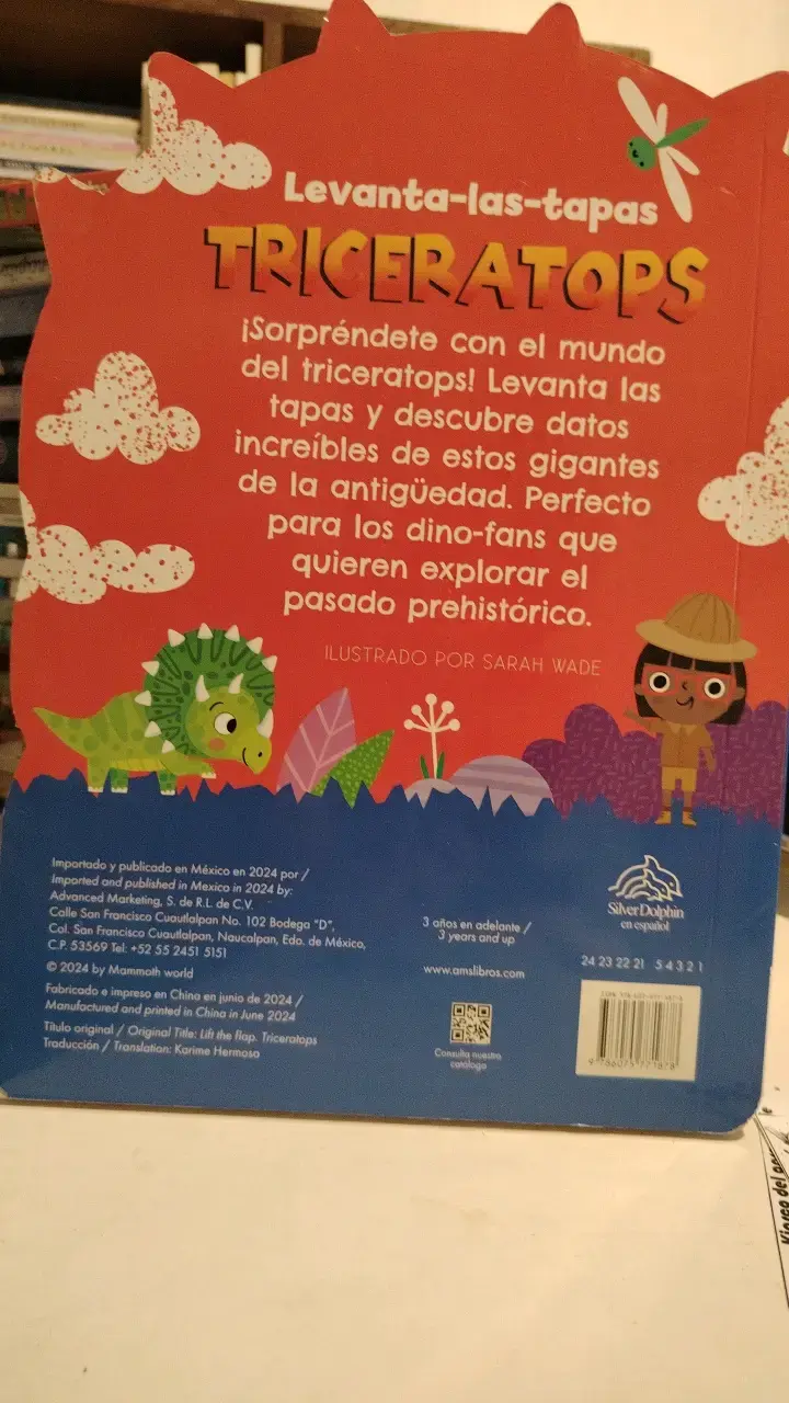 Libro infantil interactivo Triceratops - 3