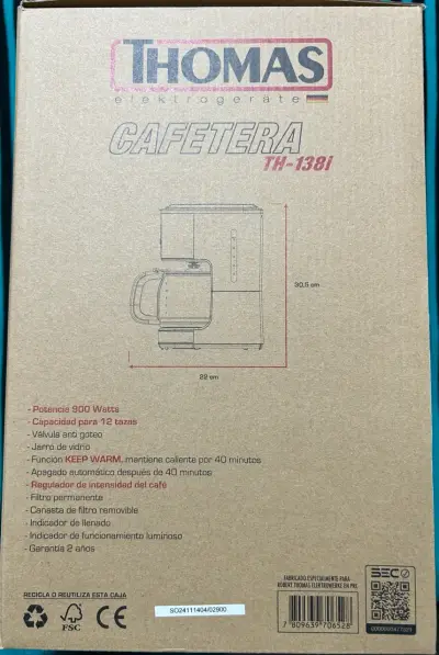 Cafetera Thomas TH-1381 - miniatura 3