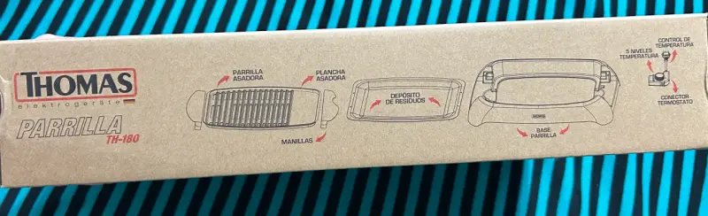 Parrilla Eléctrica Thomas TH-180 Negra - 2