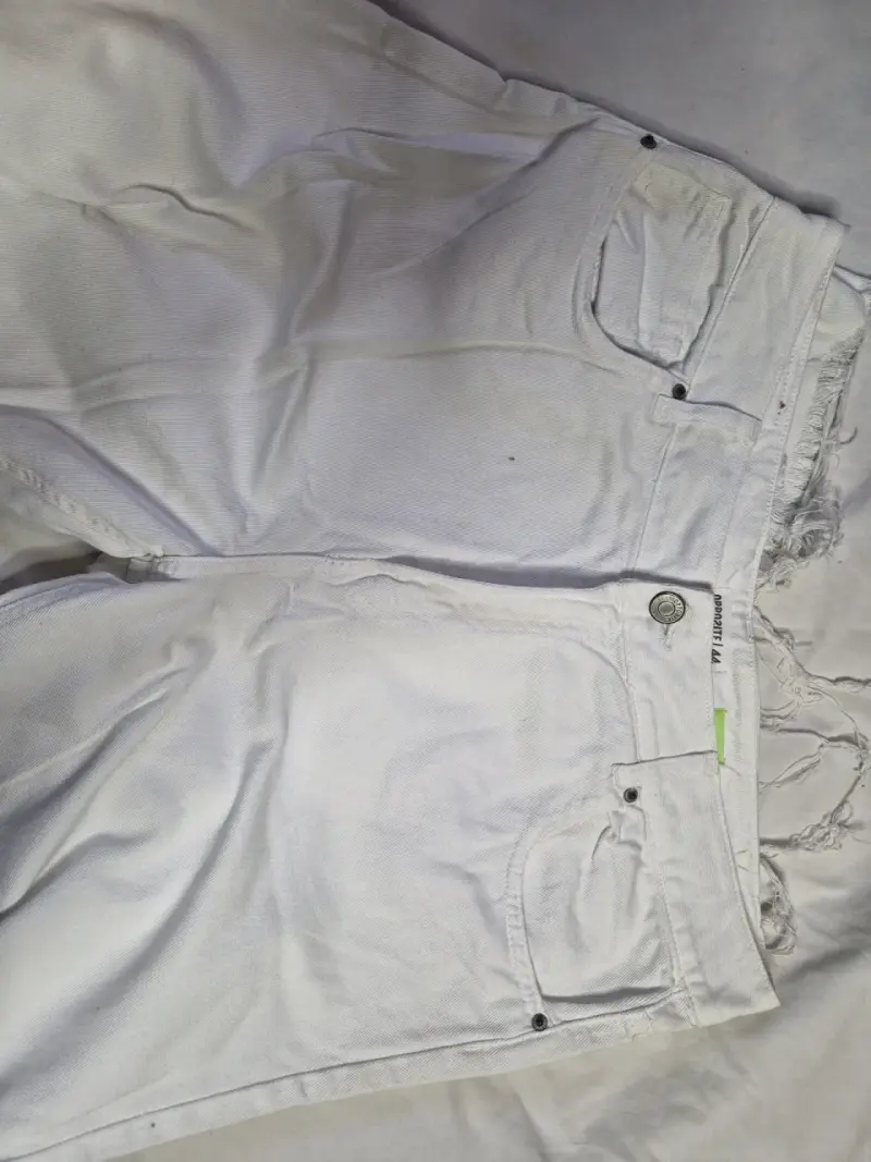 Jeans blancos de pierna ancha para mujer - 2