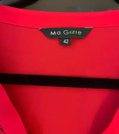 Blusa roja mujer Ma Griffe  manga corta - miniatura 2