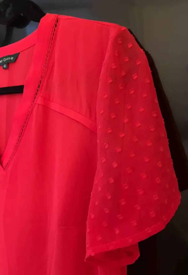 Blusa roja mujer Ma Griffe  manga corta - 3