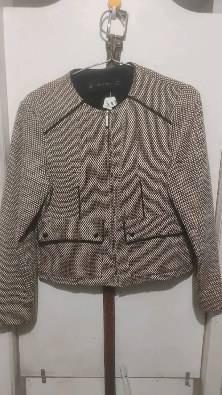 Chaqueta Zara Basic tejido elegante