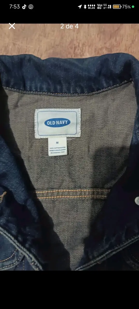 Chaqueta de mezclilla azul Old Navy - 2