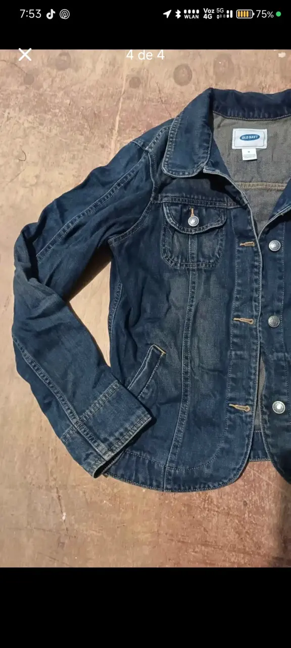 Chaqueta de mezclilla azul Old Navy - 3