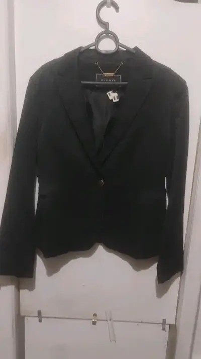Blazer negro con diseño floral Alaniz - miniatura 1